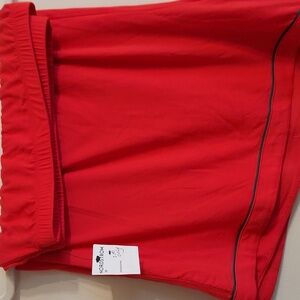 Nordstrom 3X Womens Red Sleep Shorts Black Piping